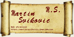 Martin Šviković vizit kartica